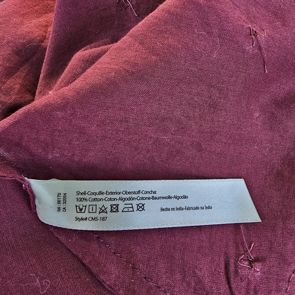 Free People Beaded Holiday Dress , Maroon Color ,Gold , Size M - Picture 7 of 7